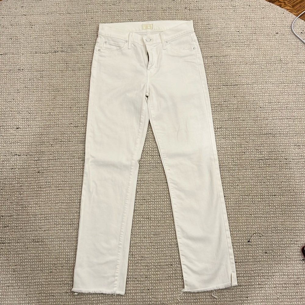 Mother Jeans- White - The Rascal Ankle Snippet, S… - image 1